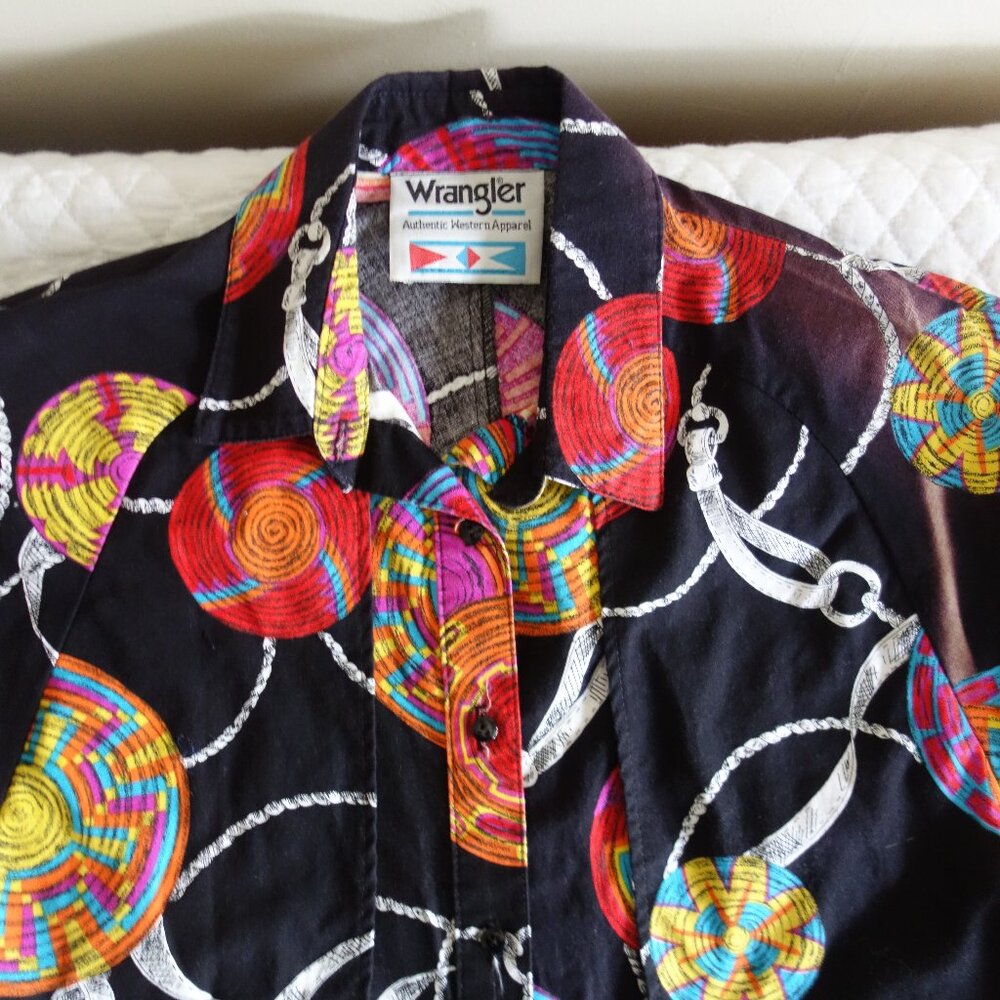 Vtg U.S.A. WRANGLER Authentic Western Apparel Button Shirt – Wmns Med